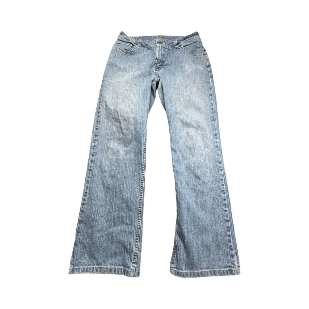 Riders by Lee Jeans Womens 14P Blue Denim Mid Rise Flare Stretch 130G188
